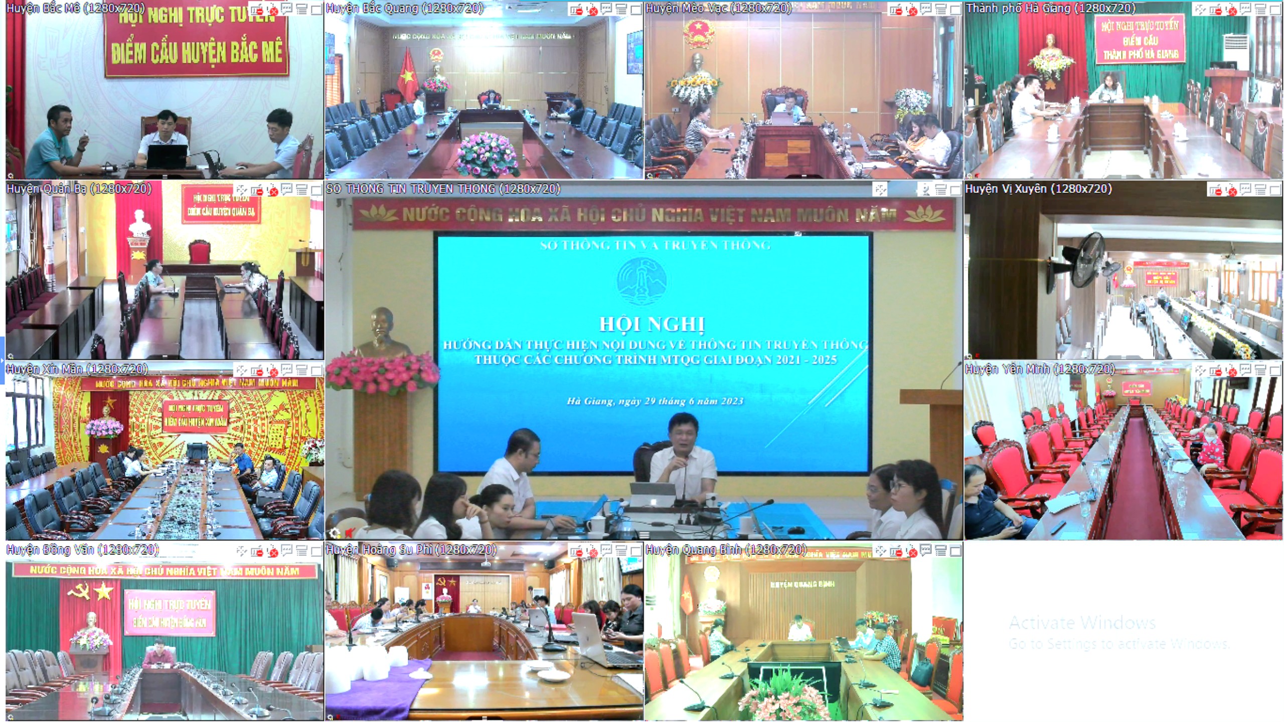 Hội nghị trực tuyến triển khai nhiệm vụ về Thông tin truyền thông 03 Chương trình mục tiêu Quốc gia trên địa bàn tỉnh Hà Giang