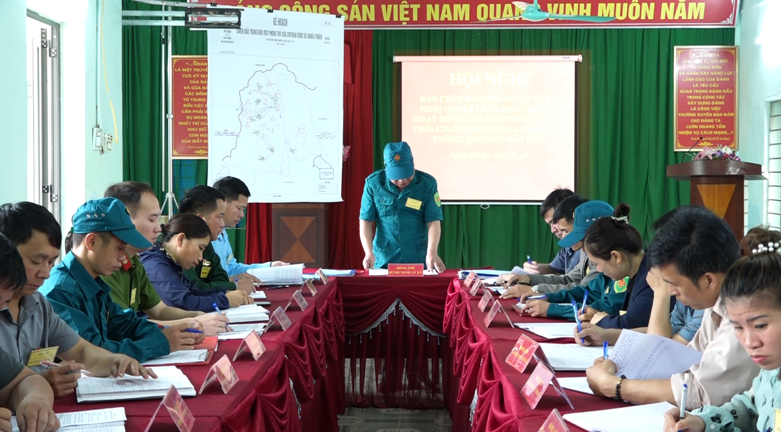 Quản Bạ: Diễn tập chiến đấu xã Nghĩa Thuận trong khu vực phòng thủ năm 2024.