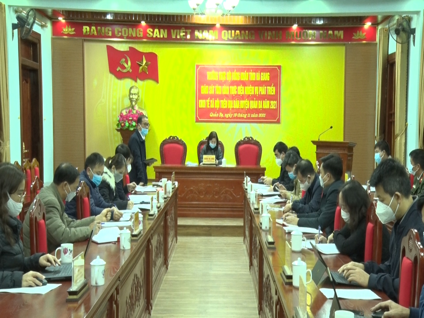 Đoàn đại biểu HĐND tỉnh giám sát tại huyện Quản Bạ.