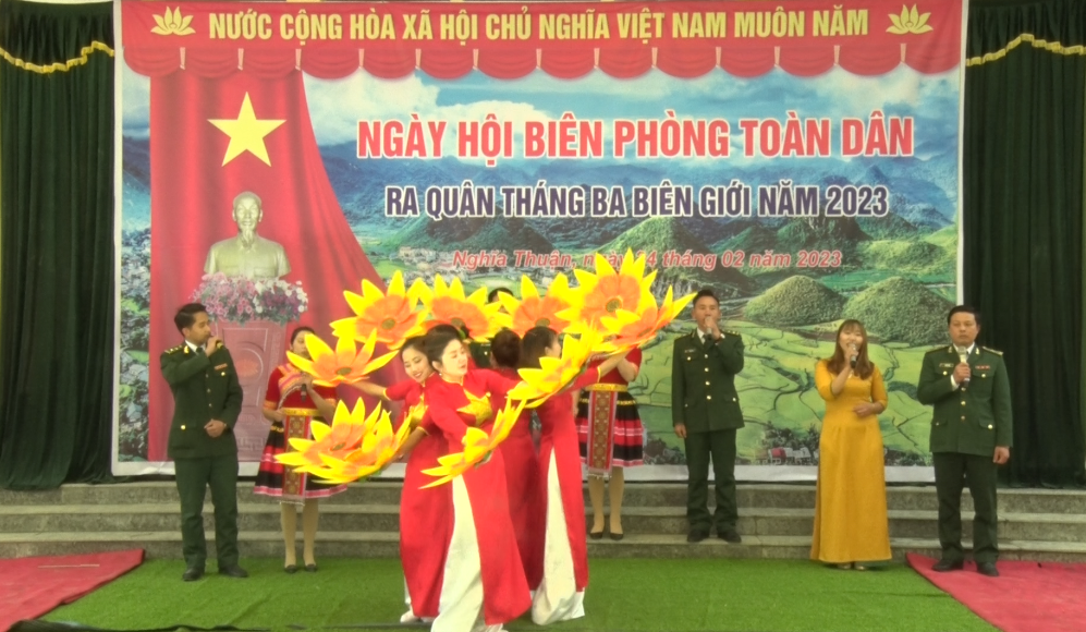 Ngày hội Biên phòng toàn dân và lễ ra quân tháng ba biên giới năm 2023 tại xã Nghĩa Thuận