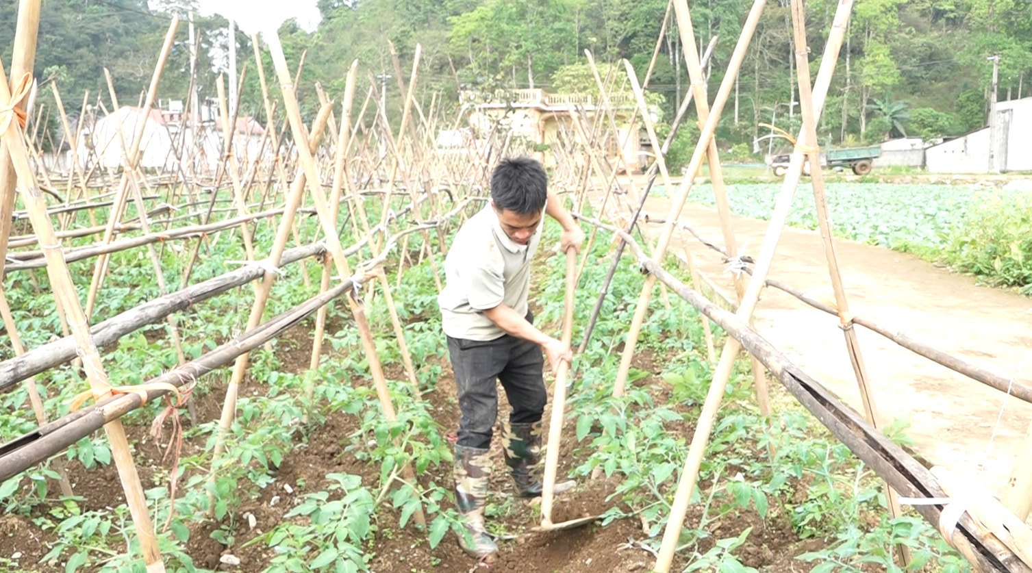 Khi nông dân làm kinh tế tại huyện Quản Bạ.